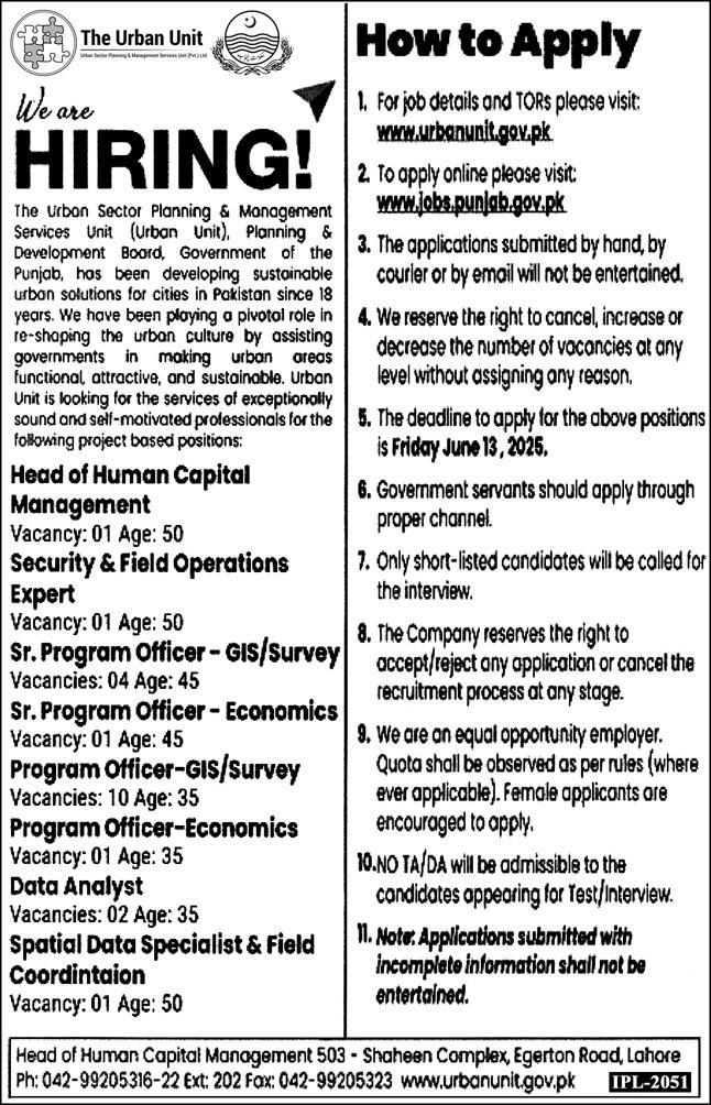 the-urban-unit-latest-jobs-2025